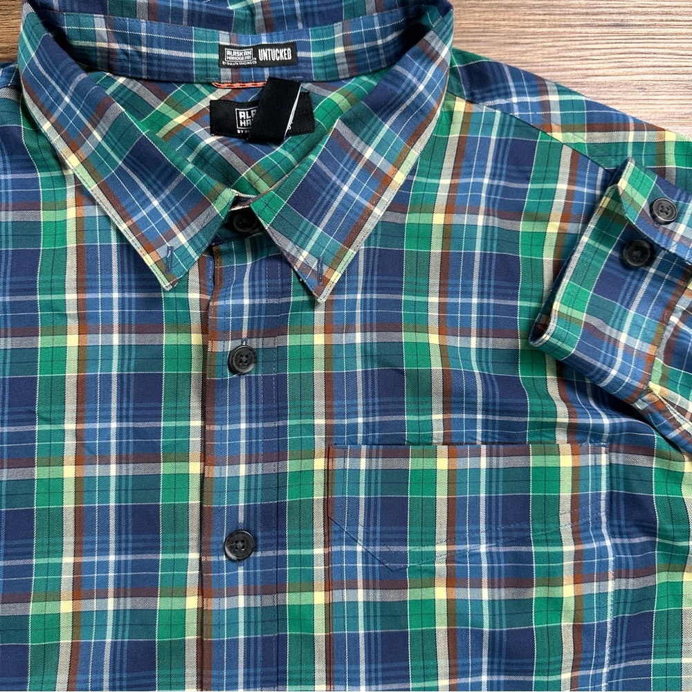 Alaskan‎ Hardgear Plaid Untucked Button Shirt Wool Blend 2XL Green Rugged Duluth